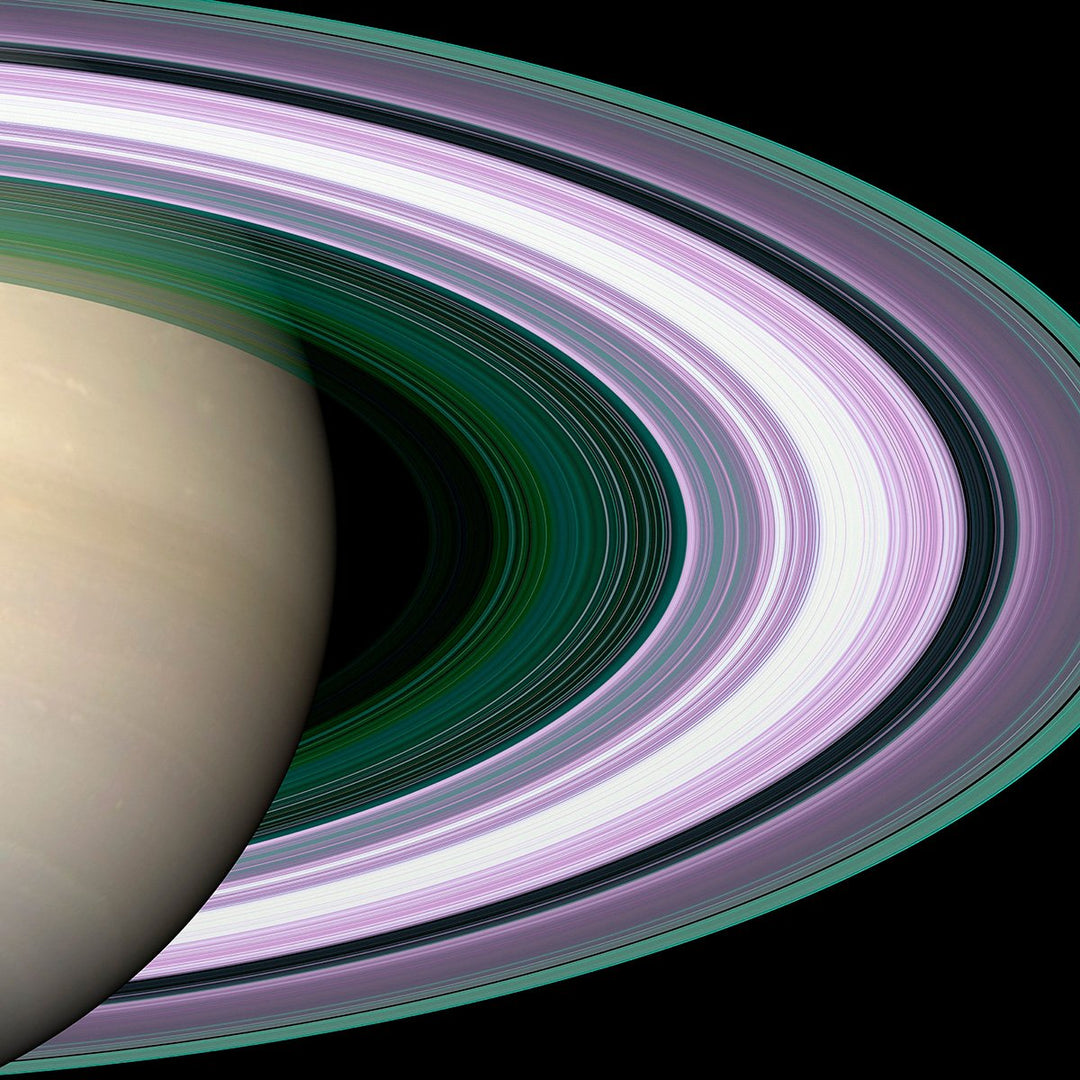 Saturn Purple Rings - high resolution space images - Sky Image Lab