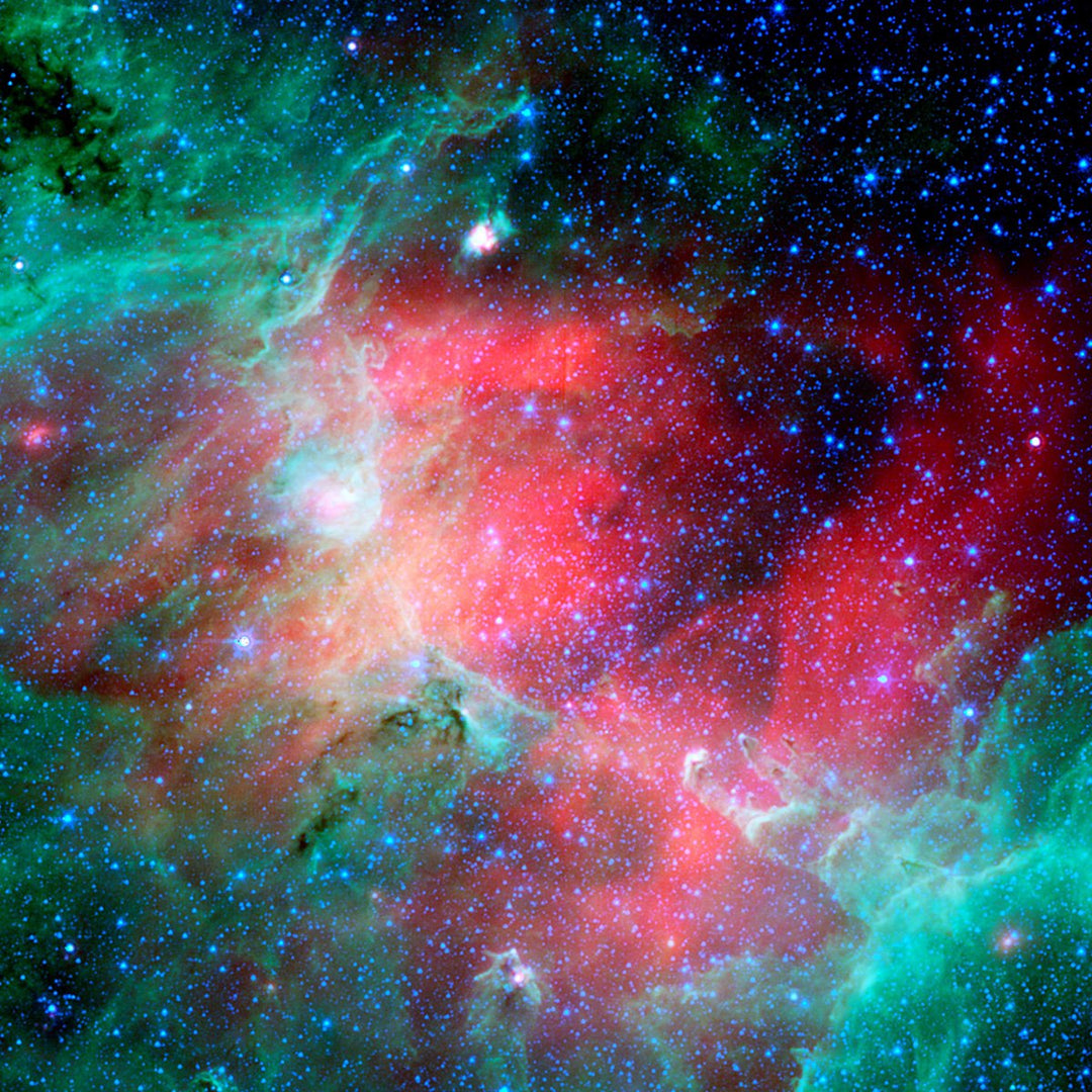 Eagle Nebula in Infrared - high resolution space images - Sky Image Lab
