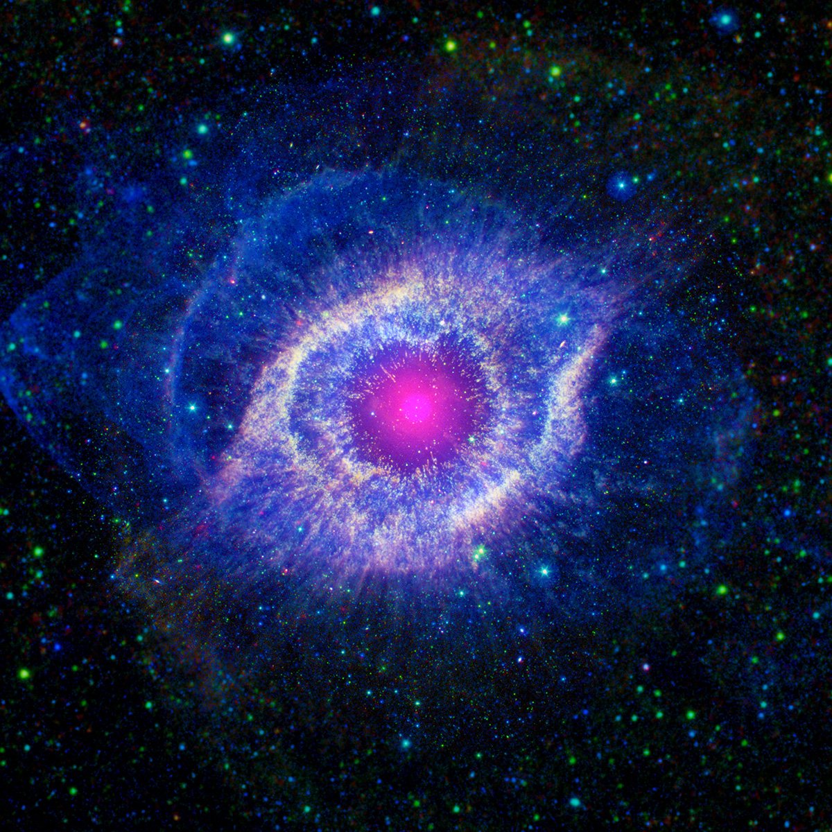 Helix Nebula In Blue - high resolution space images - Sky Image Lab