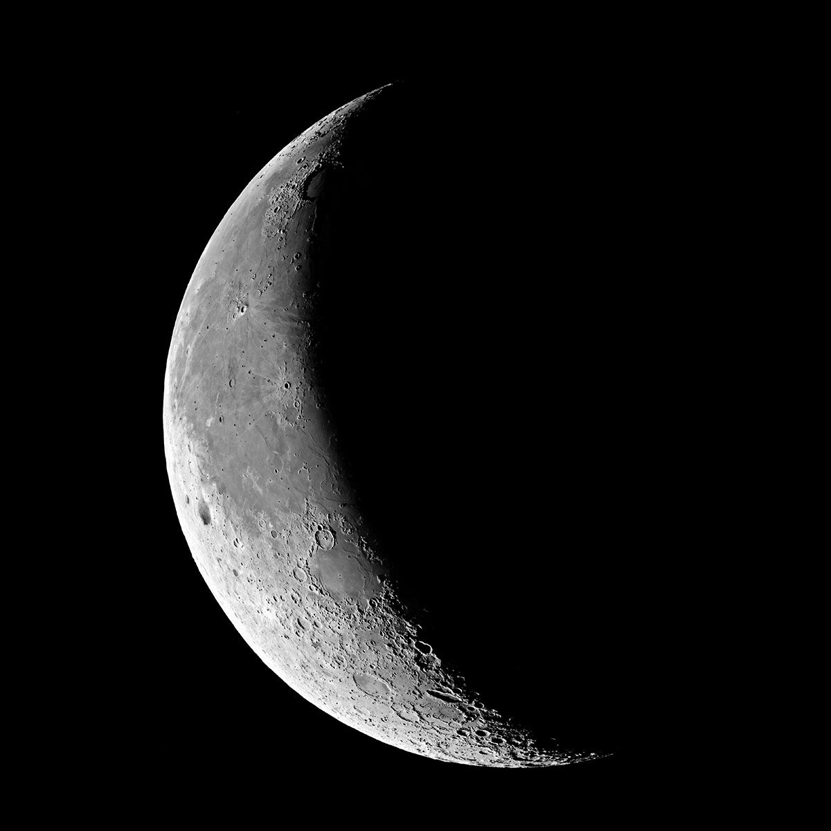 The Waning Crescent Moon - high resolution space images - Sky Image Lab